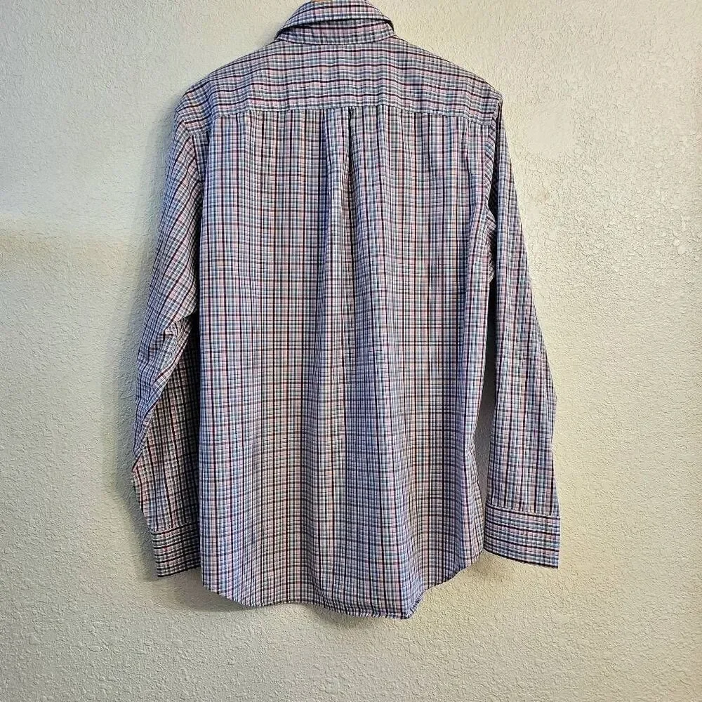 NWOT Banana Republic Men's Long-sleeve Classic Fit Button-down: Pastel plaid: Lg